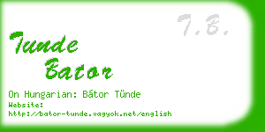 tunde bator business card